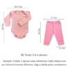 kit 4 peças mijão calça e body manga longa infantil bebe masculino e feminino - Image 4