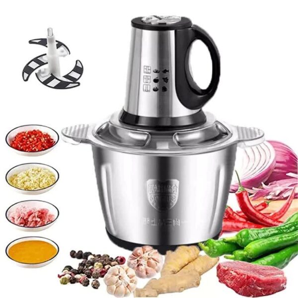 2-3 Litros Picador Triturador De Alimentos Carne Mixer Elétrica Processador Cozinha Envio Imediato