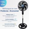 Ventilador 105cm-130cm Ajuste De Altura Livremente 110v 220v Ventilador--Envio imediato - Image 4