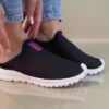 Tênis Meia Feminino Calce Fácil Botinha Ortopédico Esportivo Sneaker Slip On Casual confortável Academia - Image 2