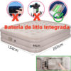 Colchão Inflável Queen Casal Cama De Campanha Bomba Inflável Com Bateria De Lítio Integrada 203*154*44cm JOYFOX - Image 2