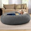 Puff Gigante Redondo140x20 Sem Enchimento Suede Premium Linha Gold - Image 5