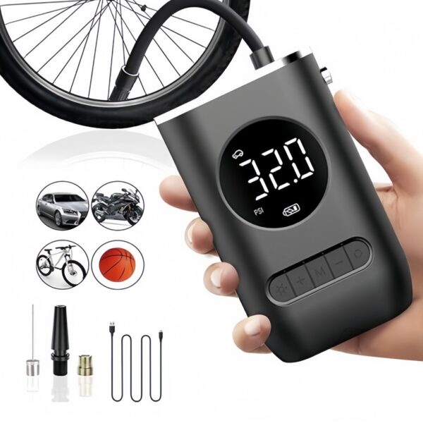 Carro Pneu Inflator Bomba De Ar Elétrica Mini Portátil Sem Fio Compressor Para Motocicleta Bicicleta