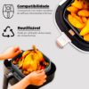 Kit 2 Forma de Silicone Air Fryer Grande 20CM Assadeira Fritadeira Quadrada - Image 3