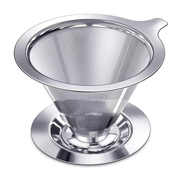 Filtro De Café Coador Café Chá Inox De Alta Qualidade Atóxico Reutilizável Pour Over--Envio imediato