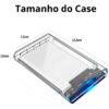 Case para HD Slim Externo Exbom Usb 3.0 Computador Ssd Hdd Sata 2.5 Notebook PC PS4 Transparente - Image 4